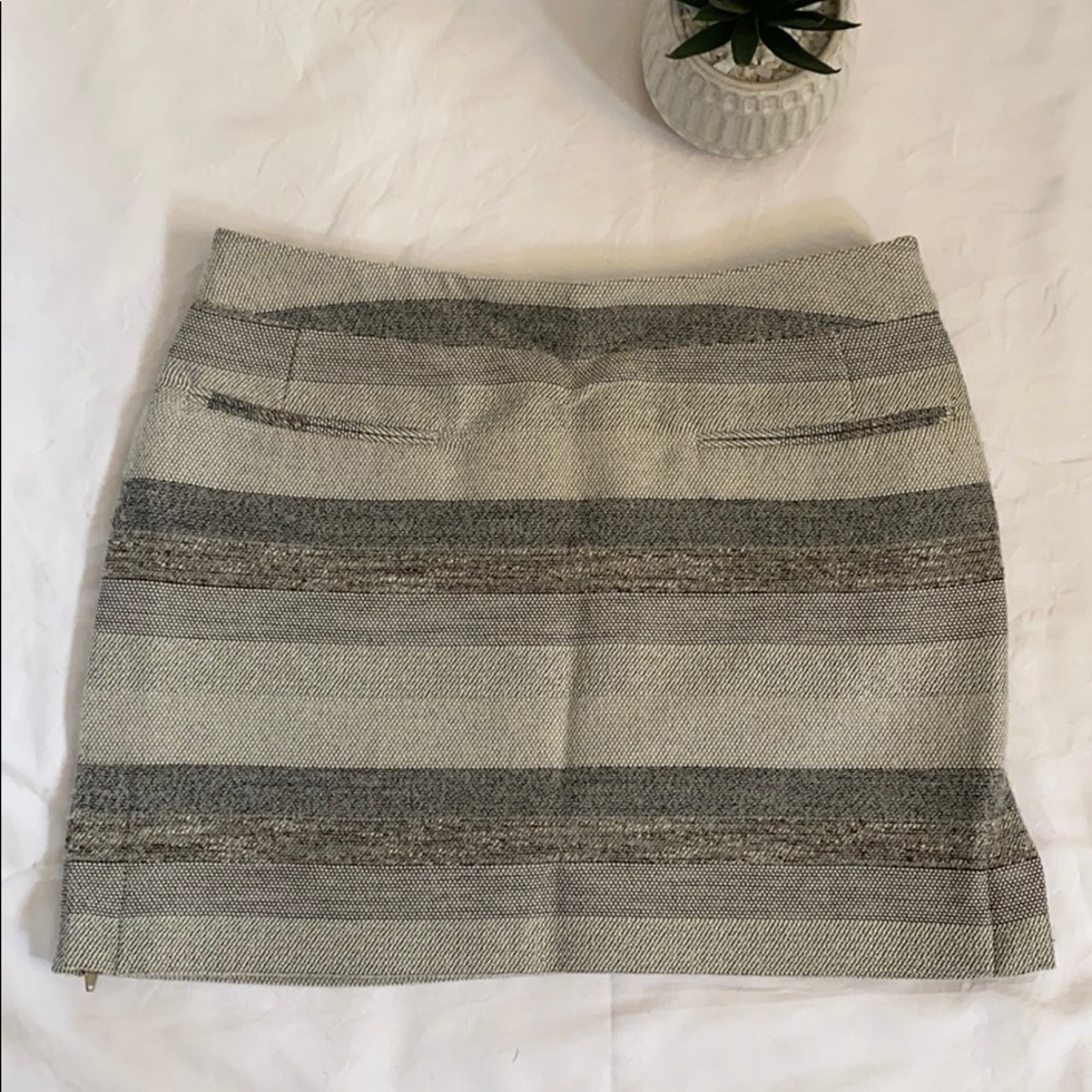 Alexander Wang Tweed Skirt Gray Striped Dressy Designer